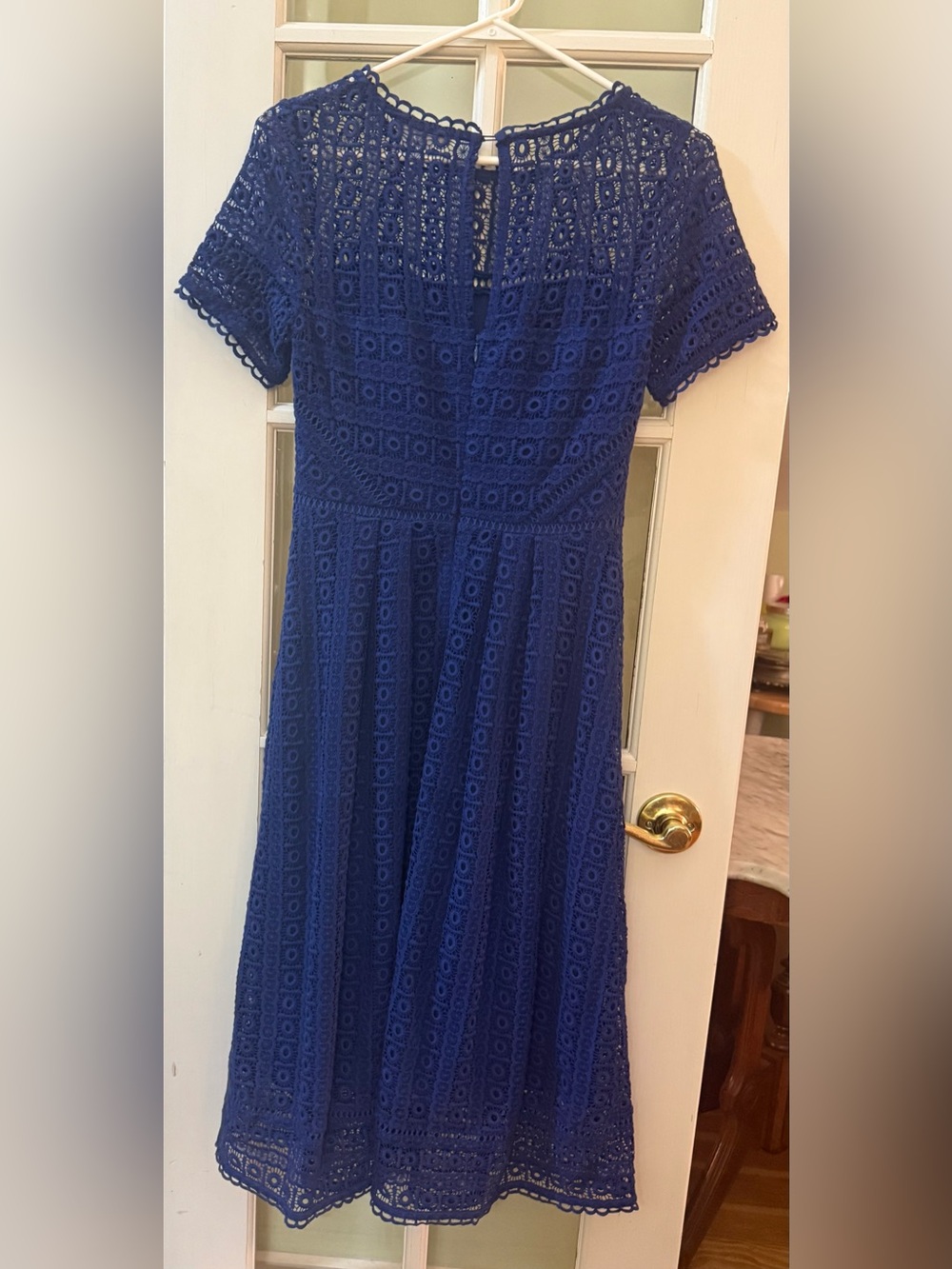 Boden Crochet Lace Cobalt Blue Midi Althea Dress Size 2 NWOT (#491) - Picture 4 of 9
